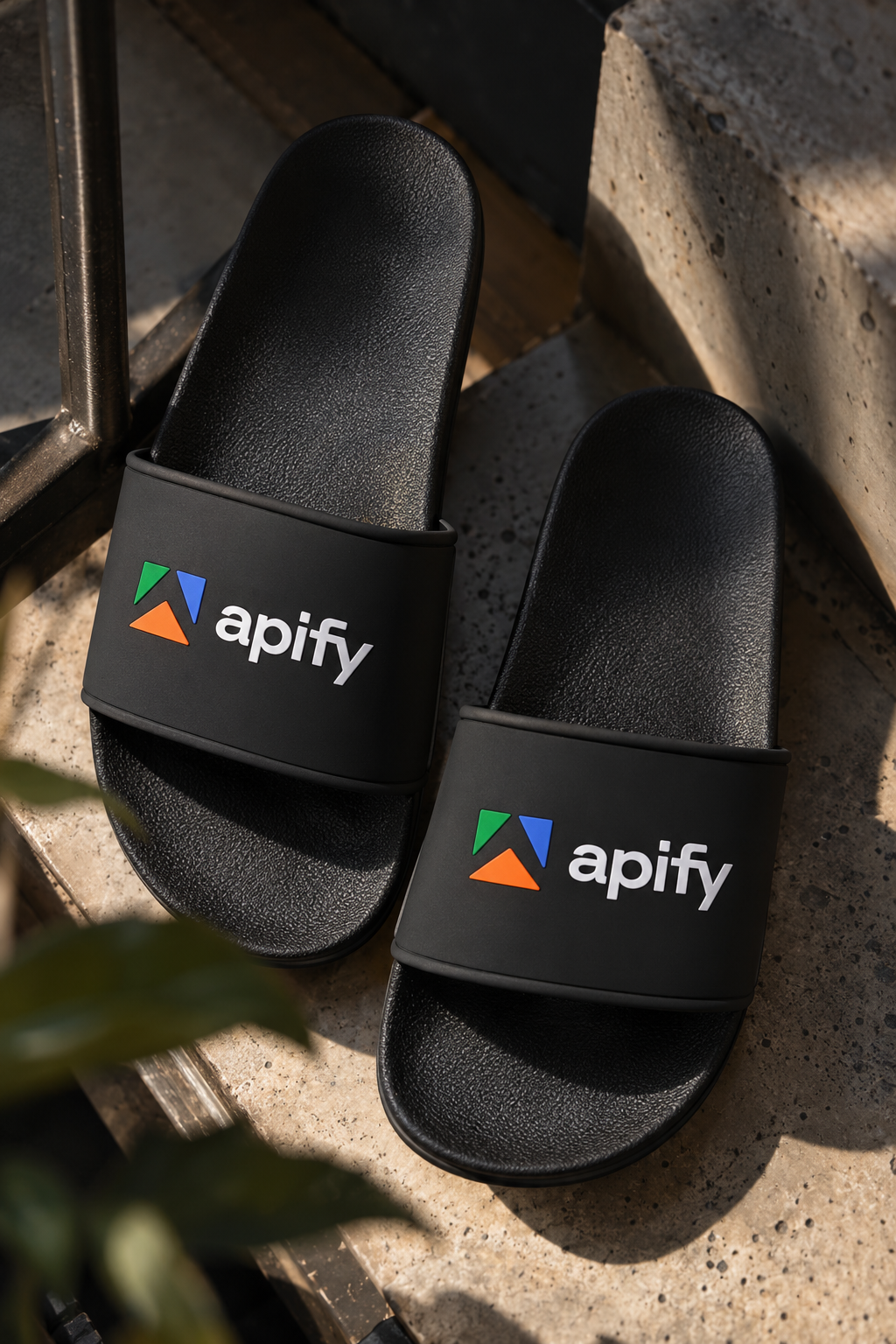 Black Apify slides with colorful logo